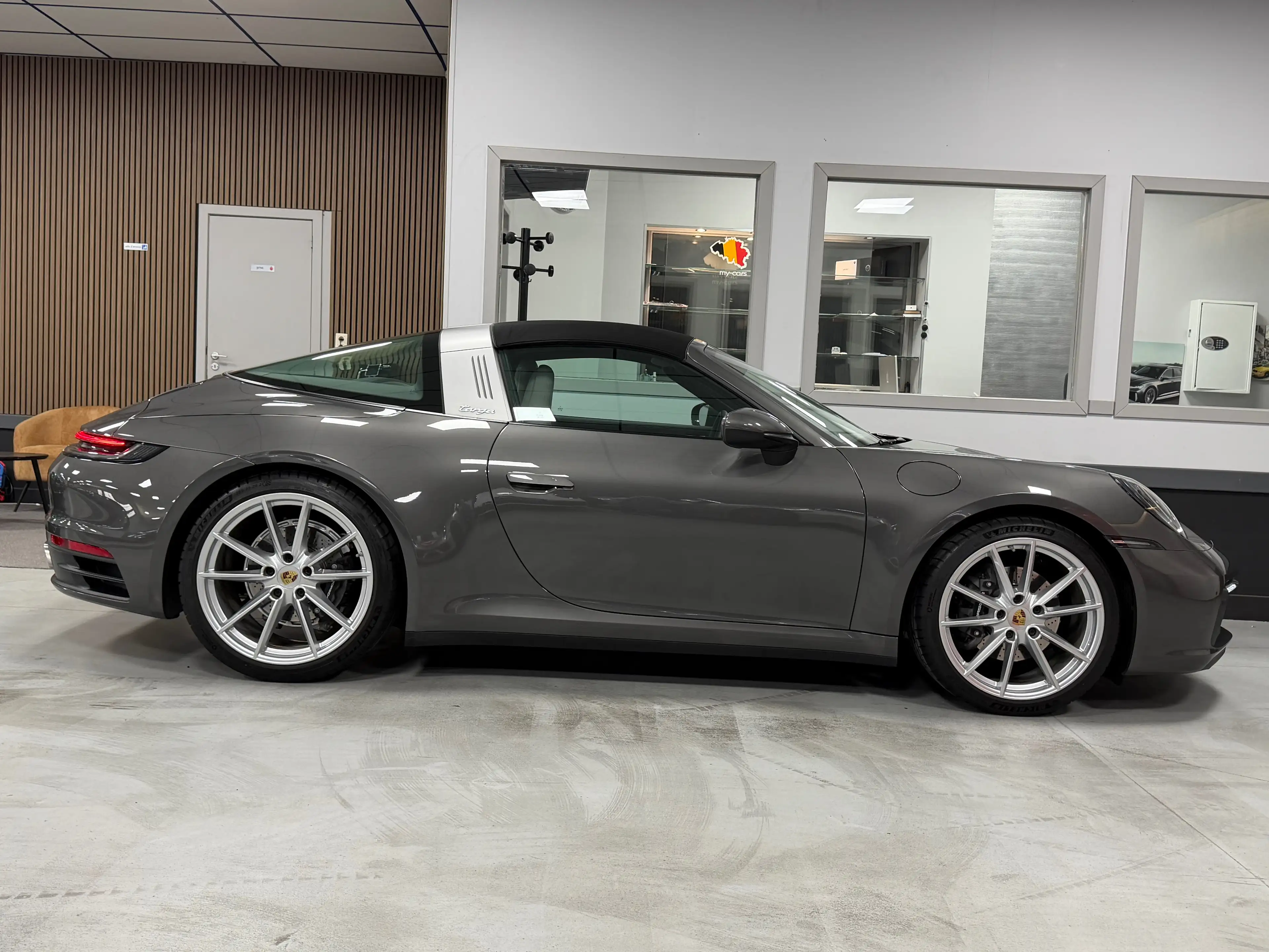Porsche Targa 4 3.0 Turbo 385 Cv Agate Gris Inter. Tout Cuir Bi-Color Ardoise Gris Xenon Led — photo 6