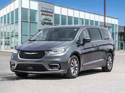 Gray 2022 Chrysler Pacifica Hybrid Minivan Front-Wheel Drive Automatic