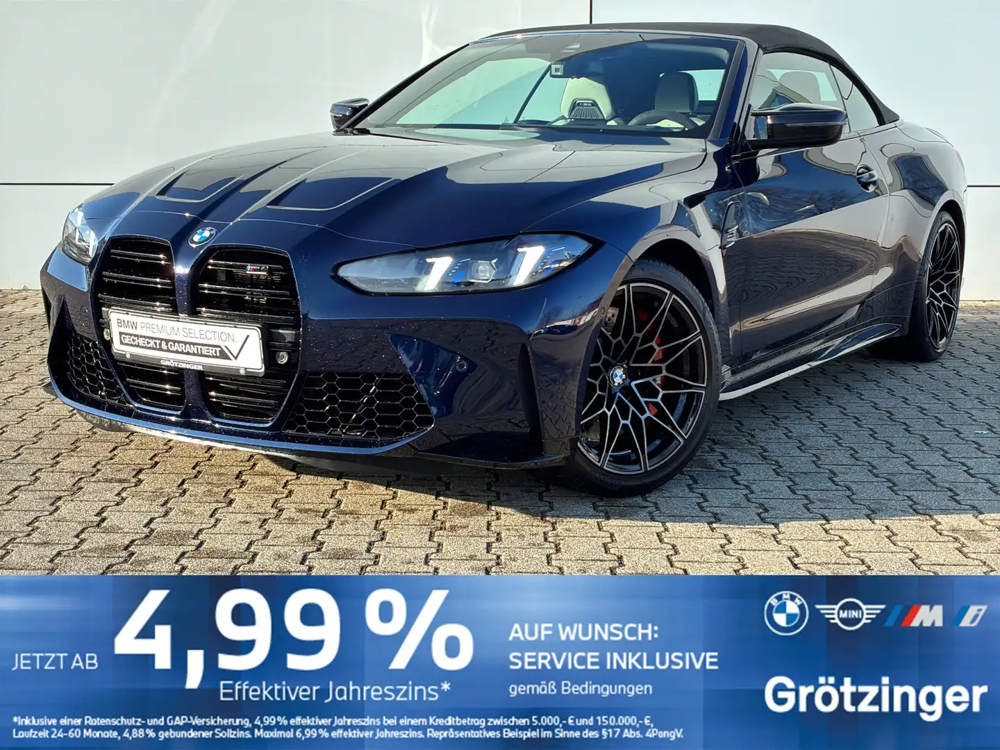 BMW M4 Competition Cabrio M xDrive H&K+GRA+SHZ Bleu - 1