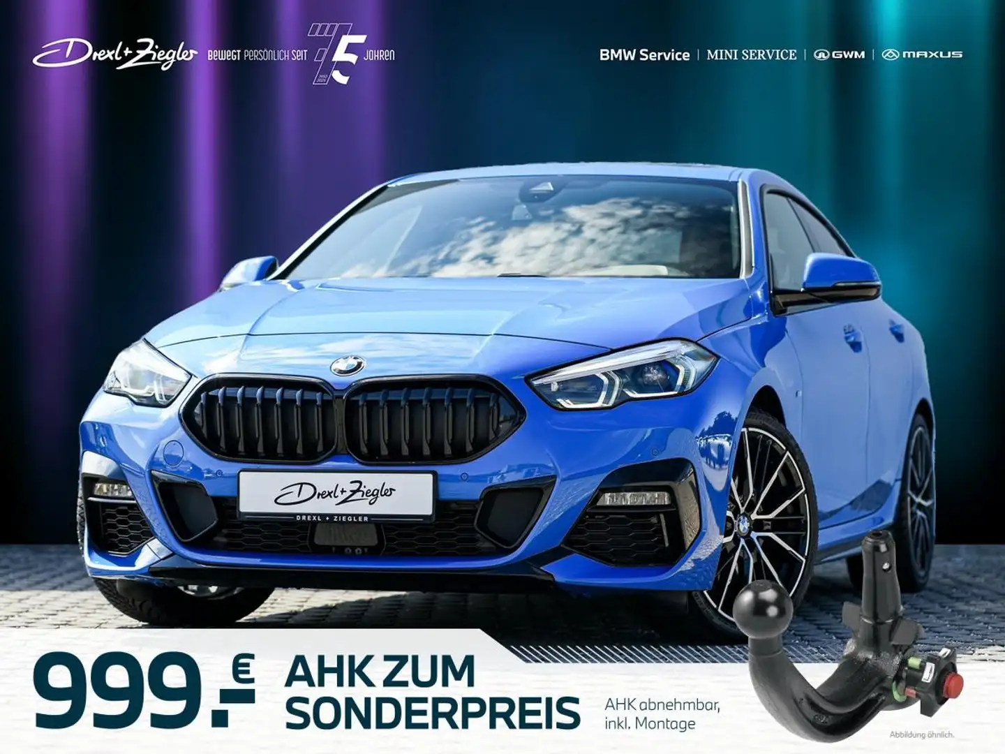 BMW 218 218i Gran Coupe M-Sport 19" PANO KoZg AdLED RFK Blau - 1