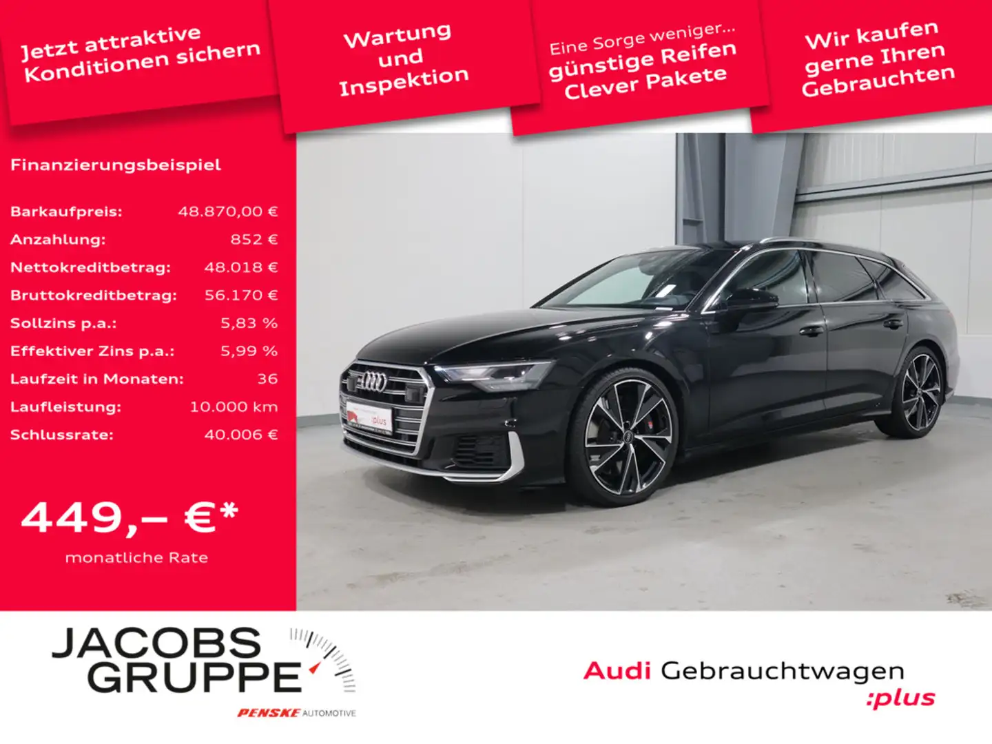 Audi S6 Avant 3.0 TDI quattro B&O*Panorama*HeadUp * Schwarz - 1