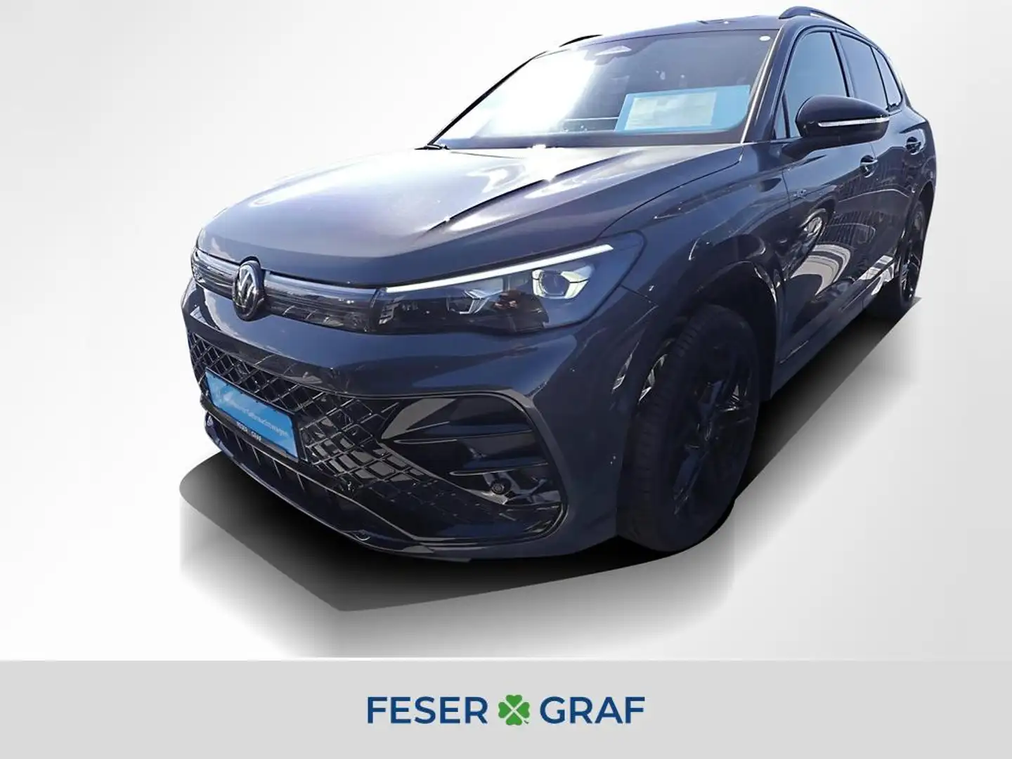 Volkswagen Tiguan 2.0 TDI 4M R-Line Black DSG AHK Pano RüKa Grau - 1