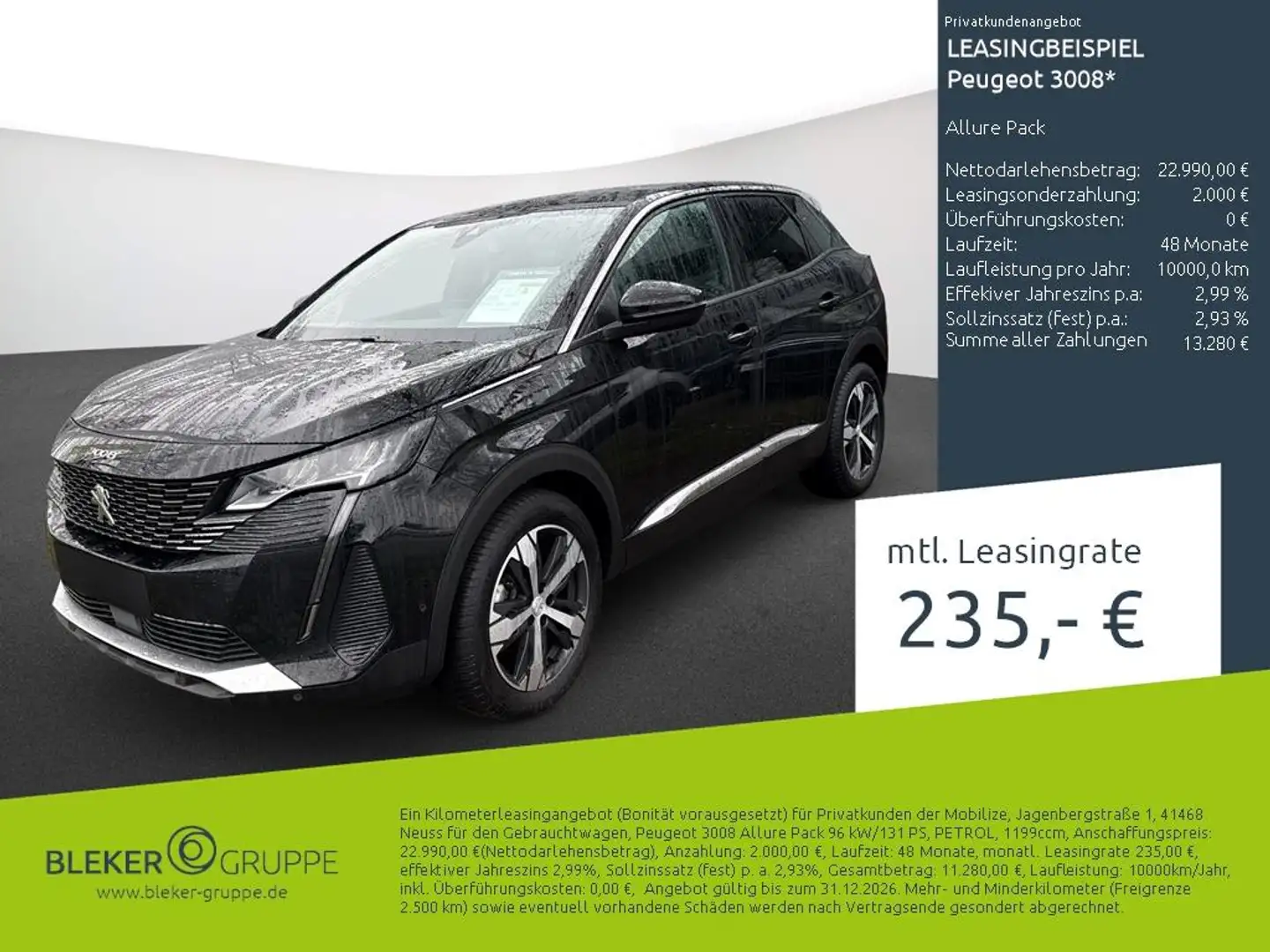 Peugeot 3008 Allure Pack Noir - 1