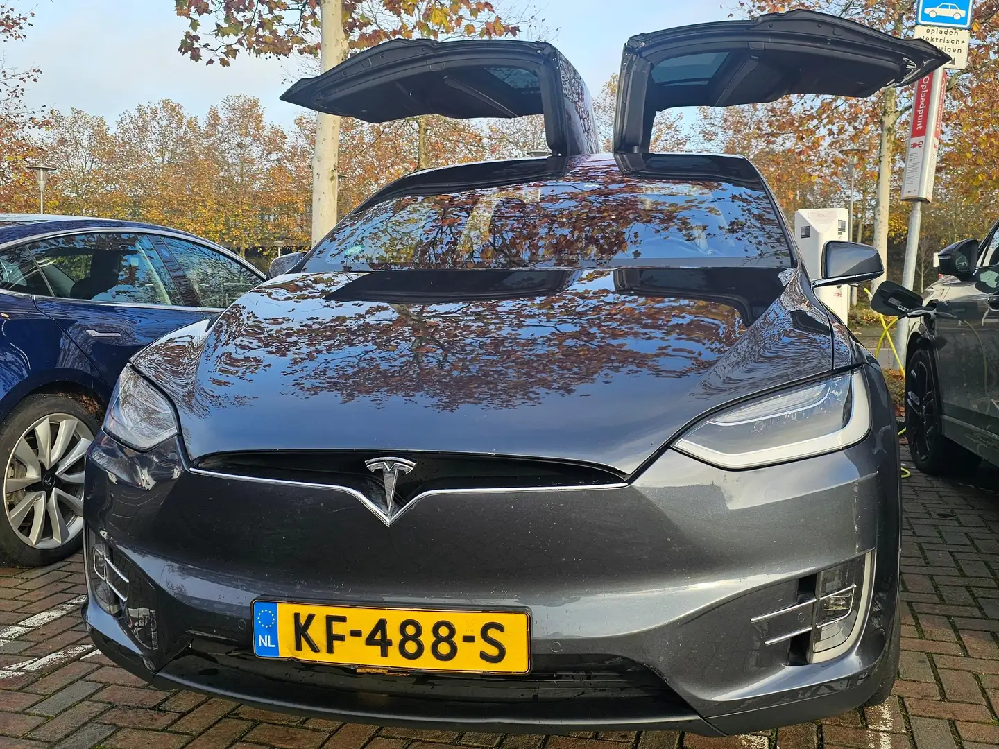 Tesla Model X Model X 90D Performance 6p. free superchargen Grijs - 2