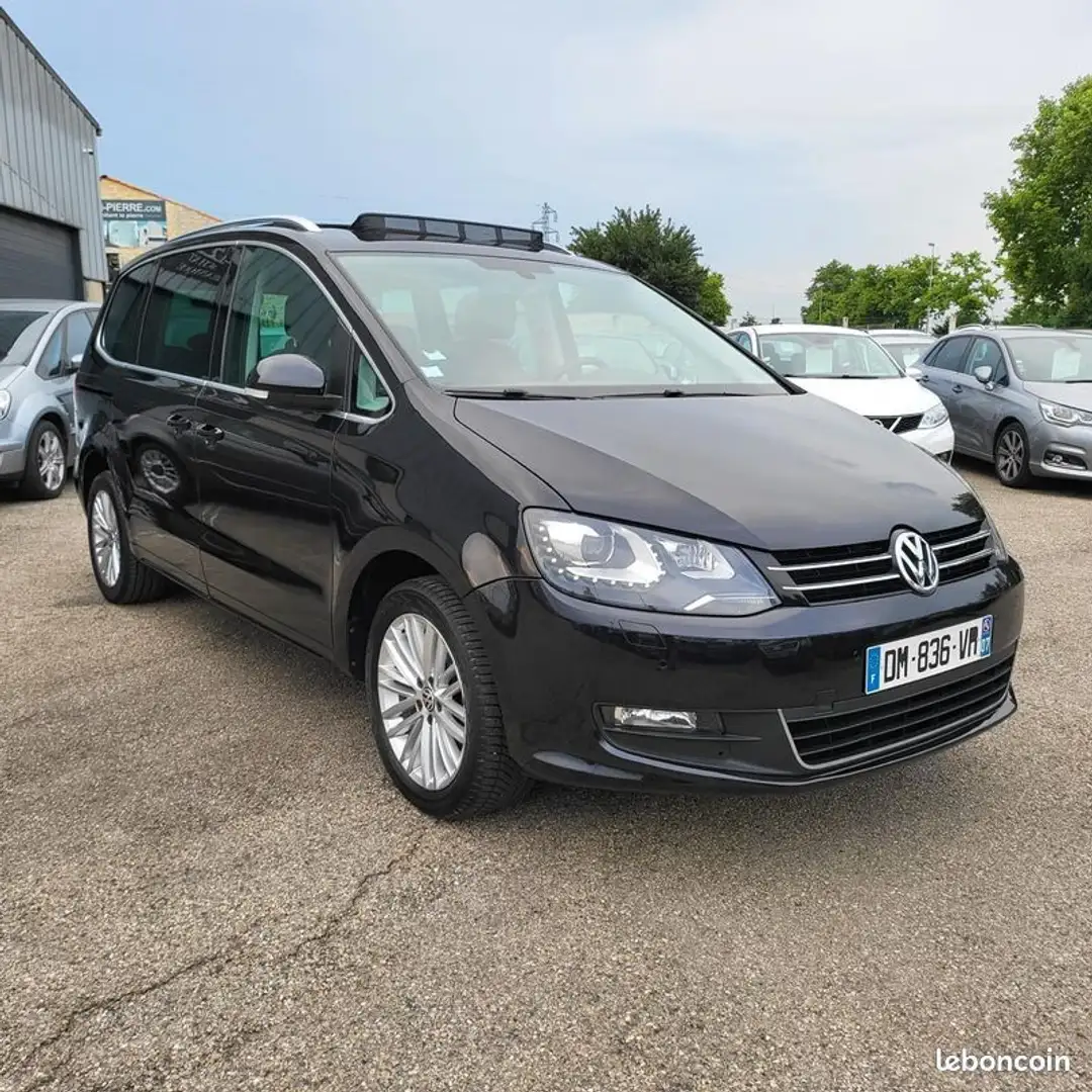 Volkswagen Sharan 2.0 tdi 140 ch cup bluemotion dsg6 7 places- toit pano Negro - 1