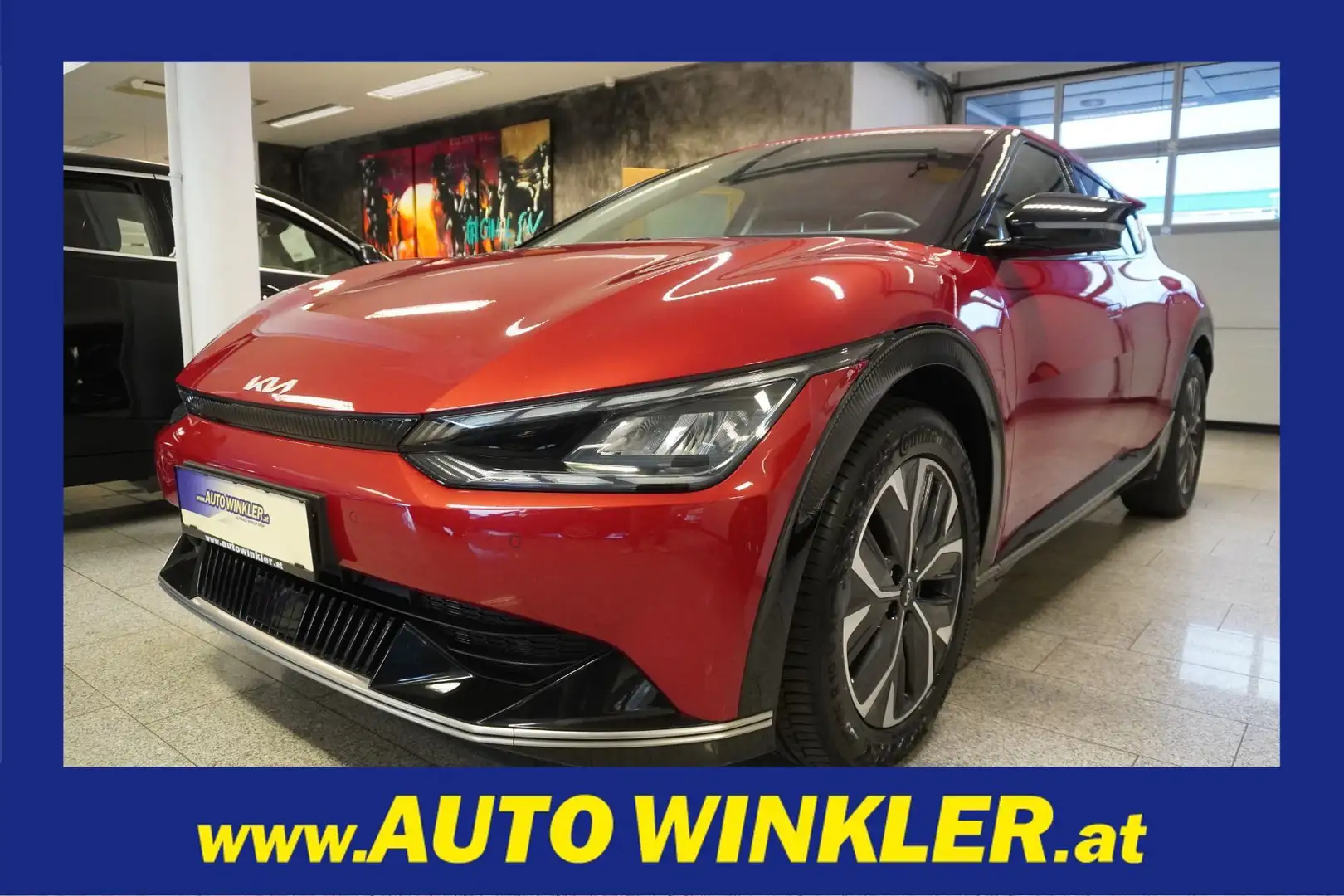 Kia EV6 Elektro 77,4 kWh Air 2WD Virtual/Leder/Navi/Kamer Rot - 1