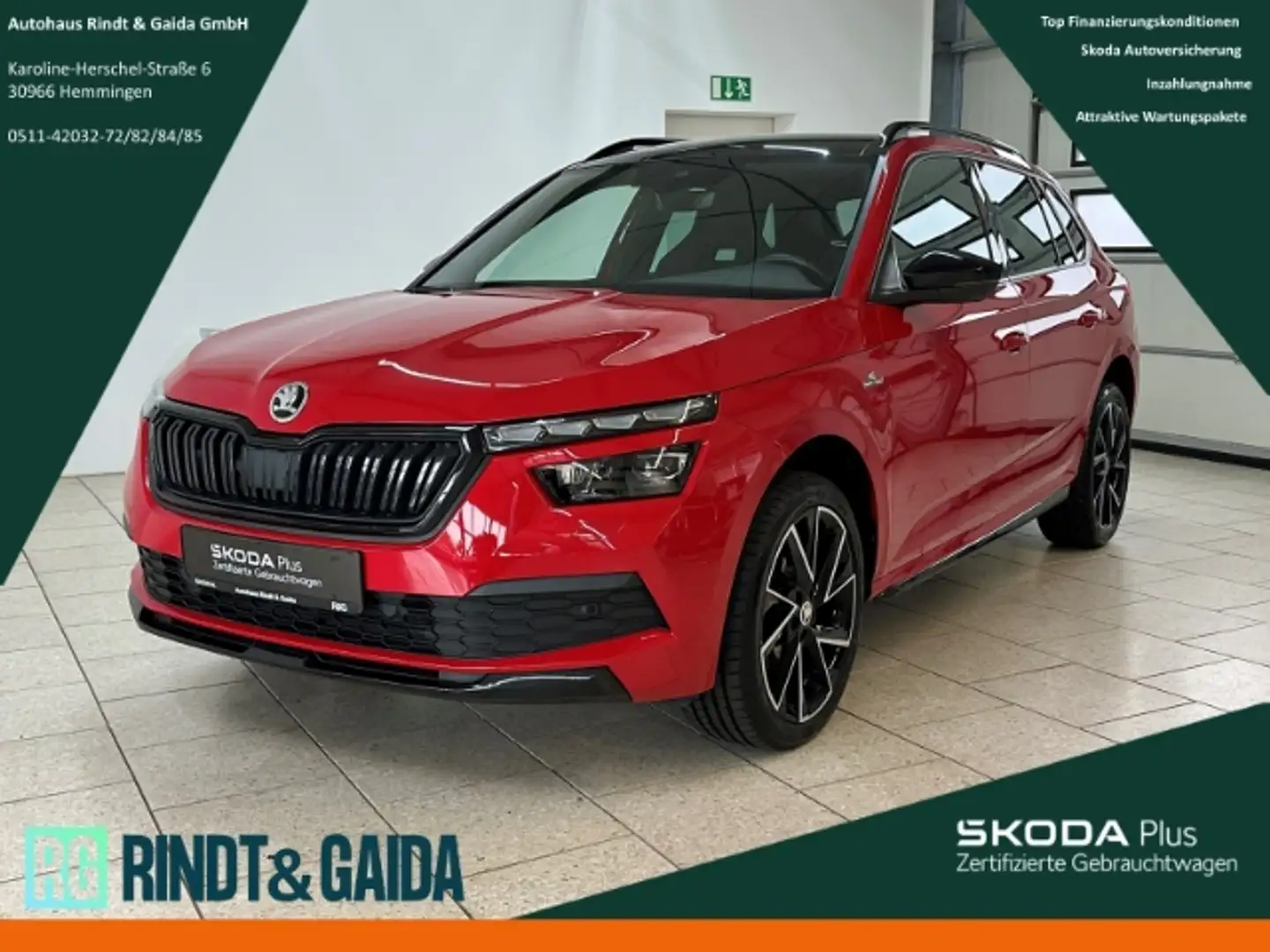 Skoda Kamiq 1.0 TSI DSG Monte Carlo Navi Kamera LED Rot - 1