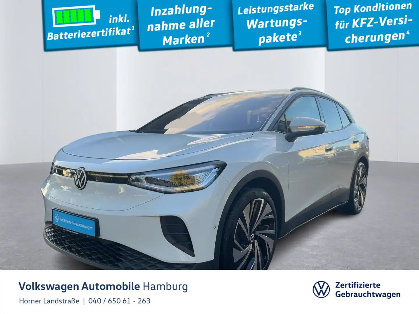 Volkswagen ID.4 Pro mit Infotainment-Paket AHK Massagesitz Weiß - 1