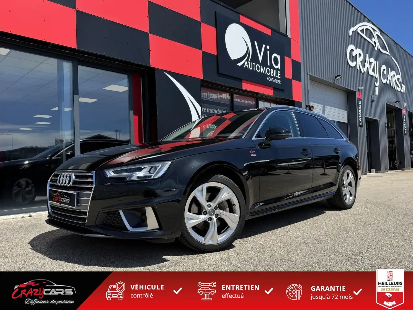 Audi A4 Avant Quattro 2.0 40 TDI - 190 - BV S-tronic  AVAN Zwart - 1