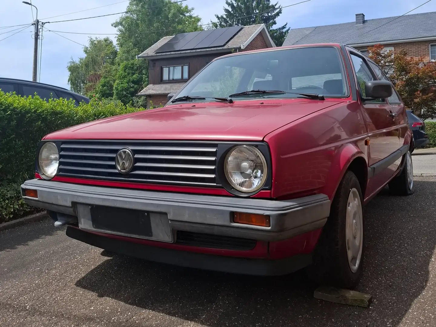 Volkswagen Golf II - 1.6 CL - 75 CV - 81.982 km - Boîte auto Rouge - 1