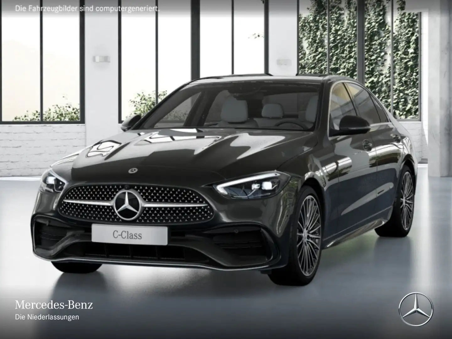 Mercedes-Benz C 200 AMG+PANO+360+AHK+LED+TOTW+KEYLESS+9G Grau - 2