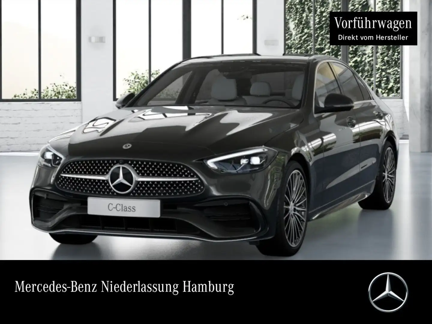Mercedes-Benz C 200 AMG+PANO+360+AHK+LED+TOTW+KEYLESS+9G Grau - 1