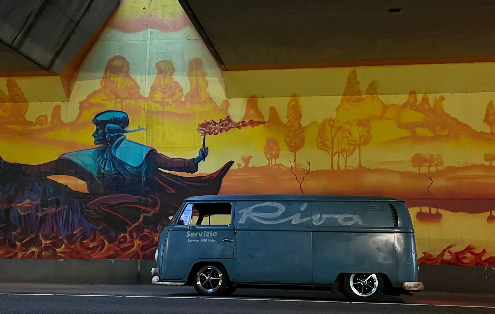 Volkswagen T2 T2a panelvan Blauw - 1