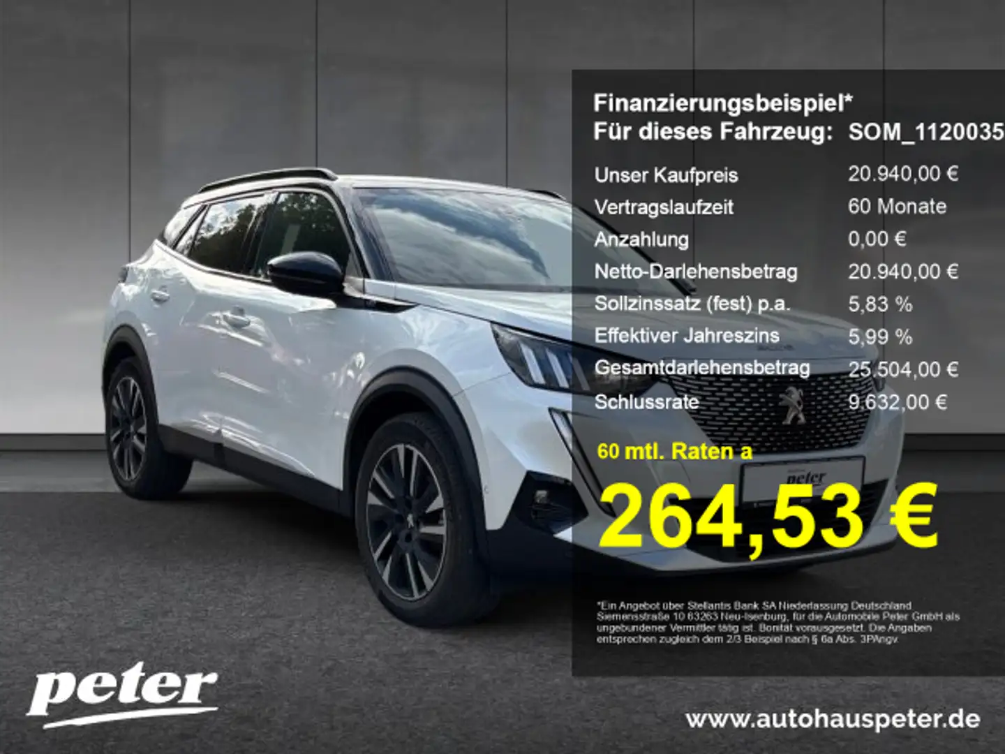 Peugeot 2008 e-2008 GT Pack 136 +Kamera+11KW-OBC+SHZ+PanoDach Blanc - 1