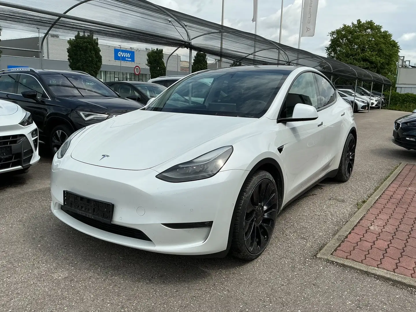 Tesla Model Y Performance Dual AWD Weiß - 1