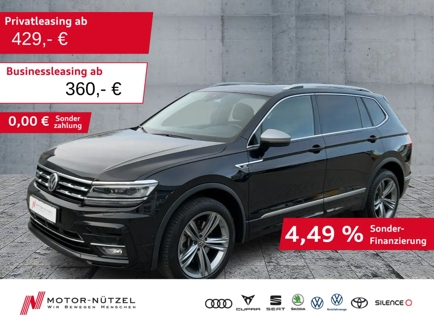 Volkswagen Tiguan Allspace 2.0 TSI DSG R-LINE LED+ACC+PANO Schwarz - 1