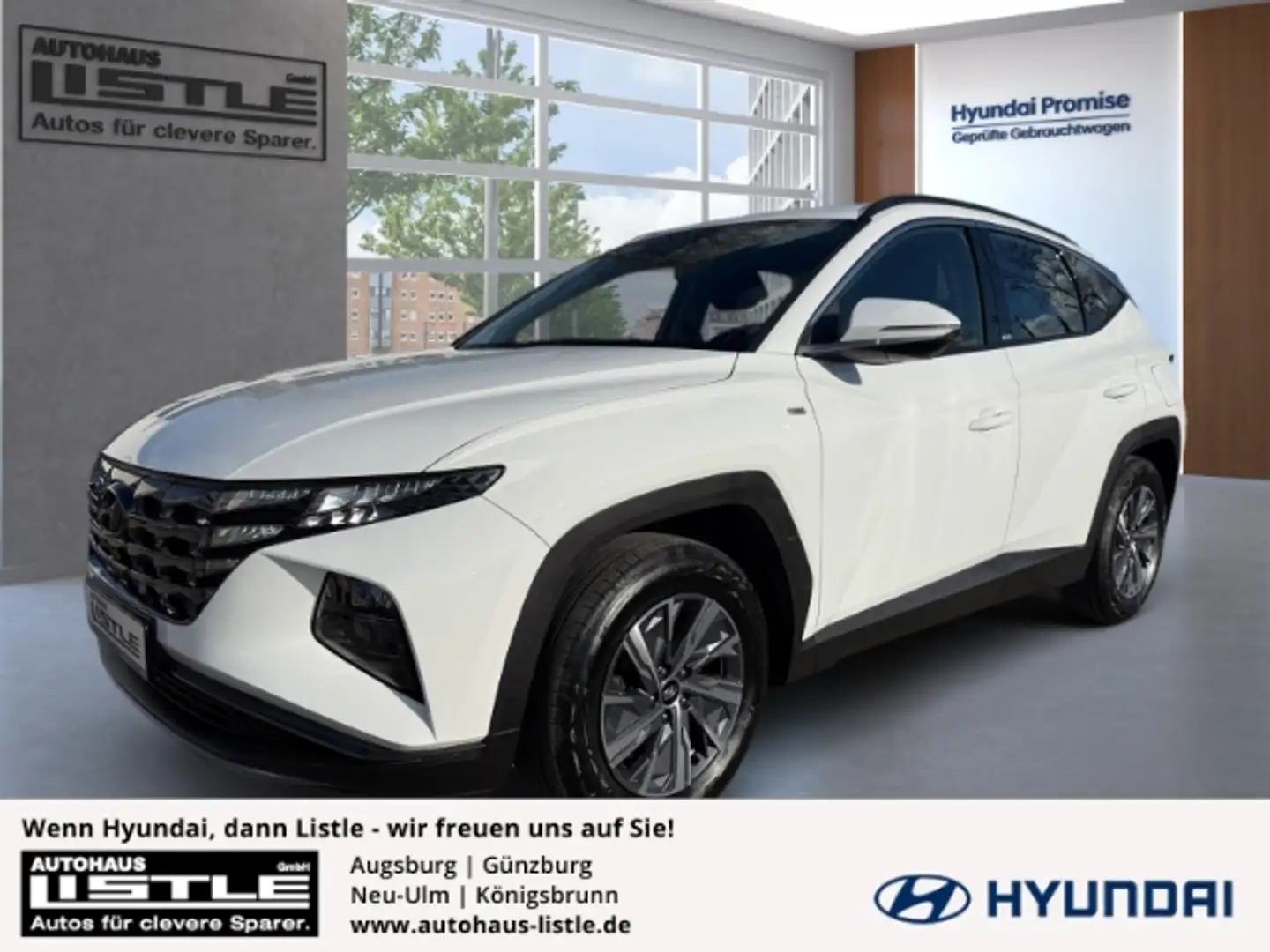 Hyundai TUCSON Select Mild-Hybrid 2WD 1.6 +KLIMA+SHZ+RFK+NAVI+UVM Weiß - 1