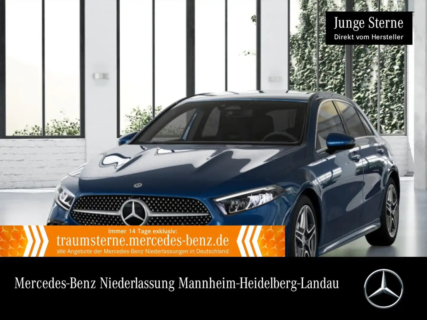 Mercedes-Benz A 200 AMG+AHK+LED+KAMERA+KEYLESS+7G Blau - 1