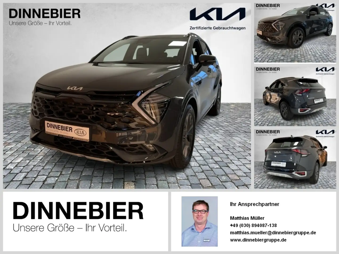Kia Sportage GT-Line HEV AWD+Glasdach+360°+LED Grijs - 1