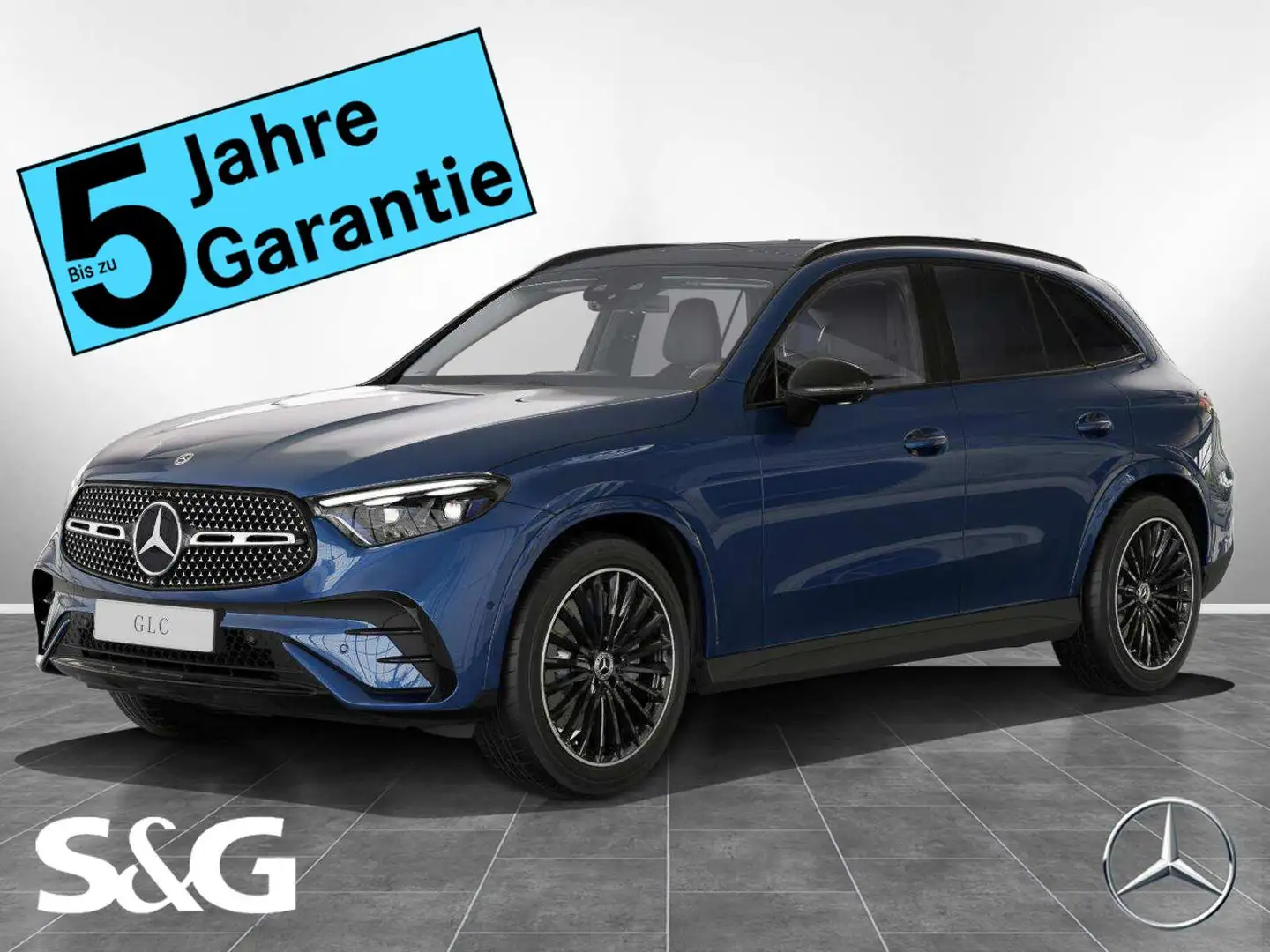Mercedes-Benz GLC 220 d 4M AMG Advanced+Night+MBUX+Pano+360° Синій - 1