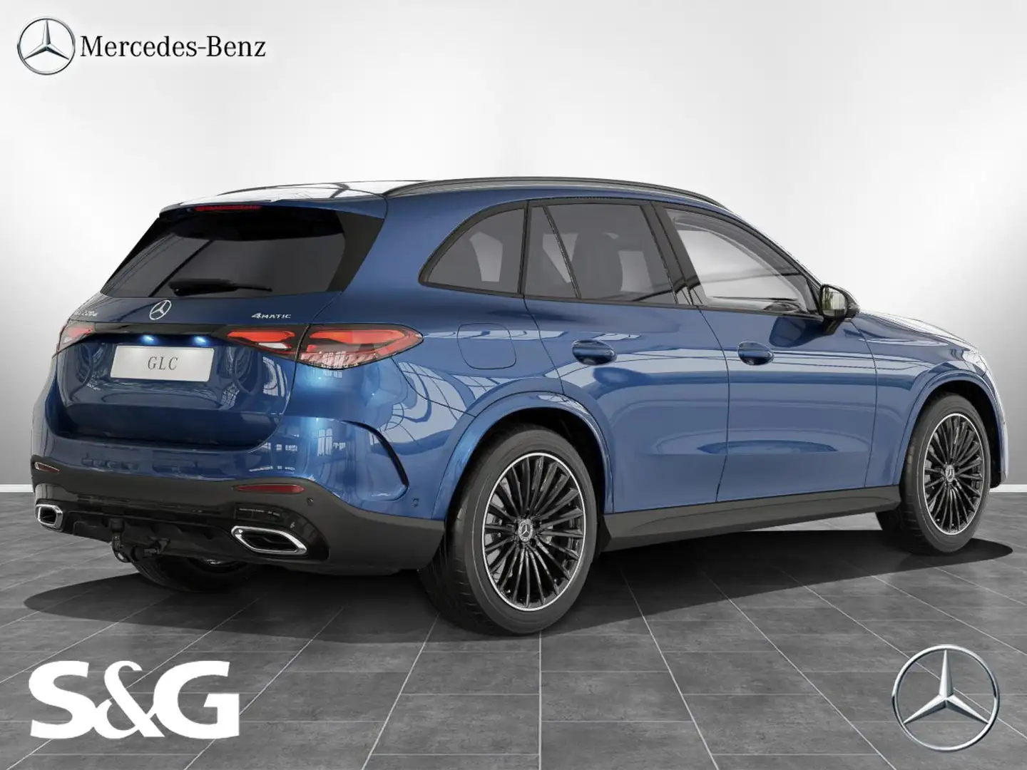 Mercedes-Benz GLC 220 d 4M AMG Advanced+Night+MBUX+Pano+360° Синій - 2