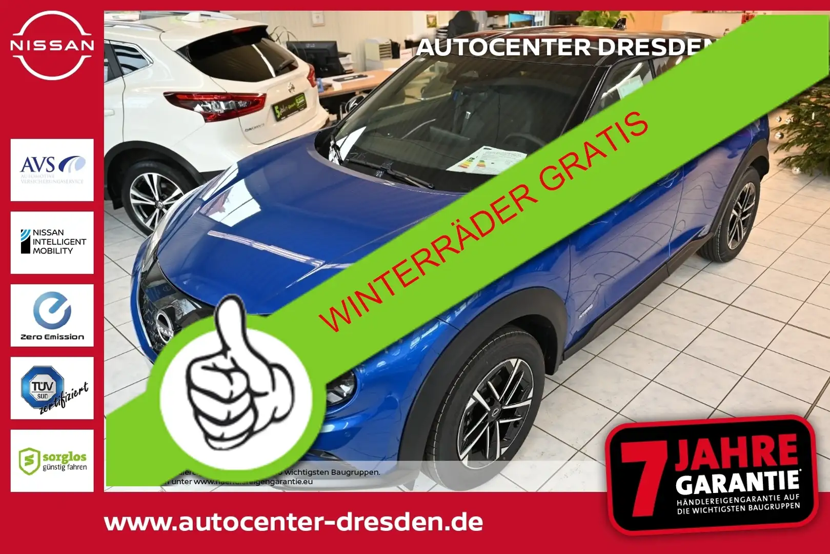 Nissan Juke 1.6 HYBRID 143 PS N-Connecta Kam WinterP Bleu - 1