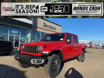 Red 2026 Jeep Gladiator Pickup Truck Four-Wheel Drive 8-Speed Automatic