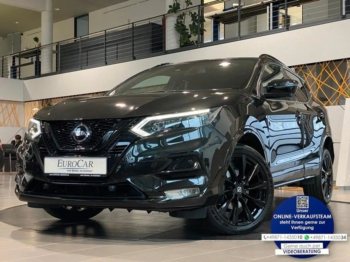 Nissan Qashqai 1.7 dCi 4x4 N-Tec Navi LED AHK ACC 360° Zwart - 1
