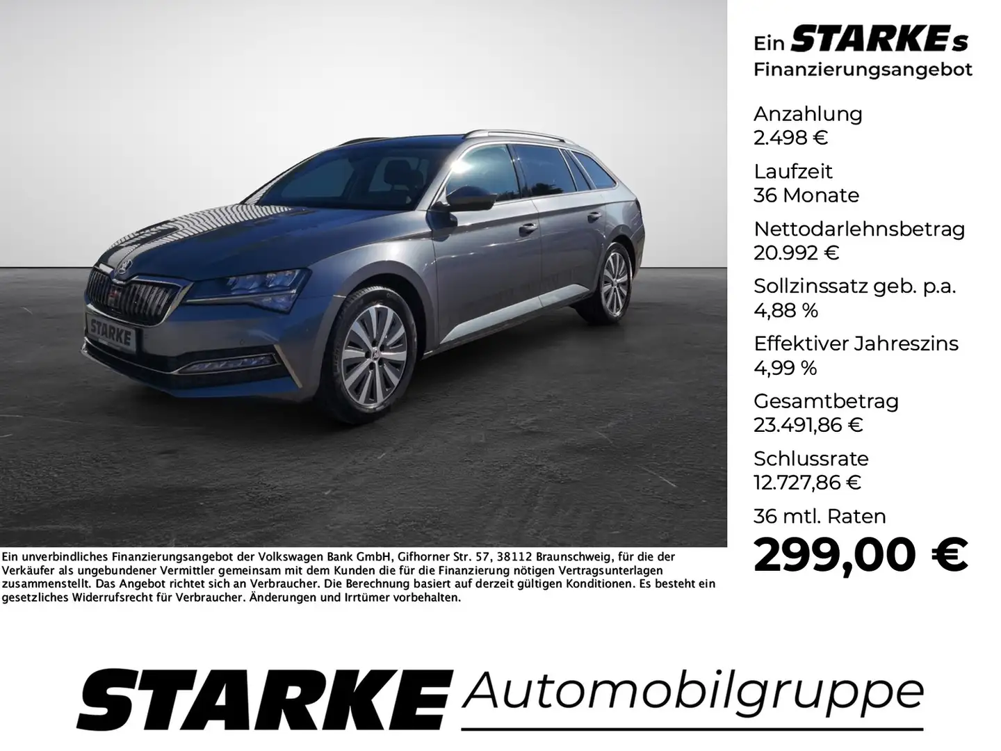 Skoda Superb Combi 1,4 DSG Ambition iV Grau - 1
