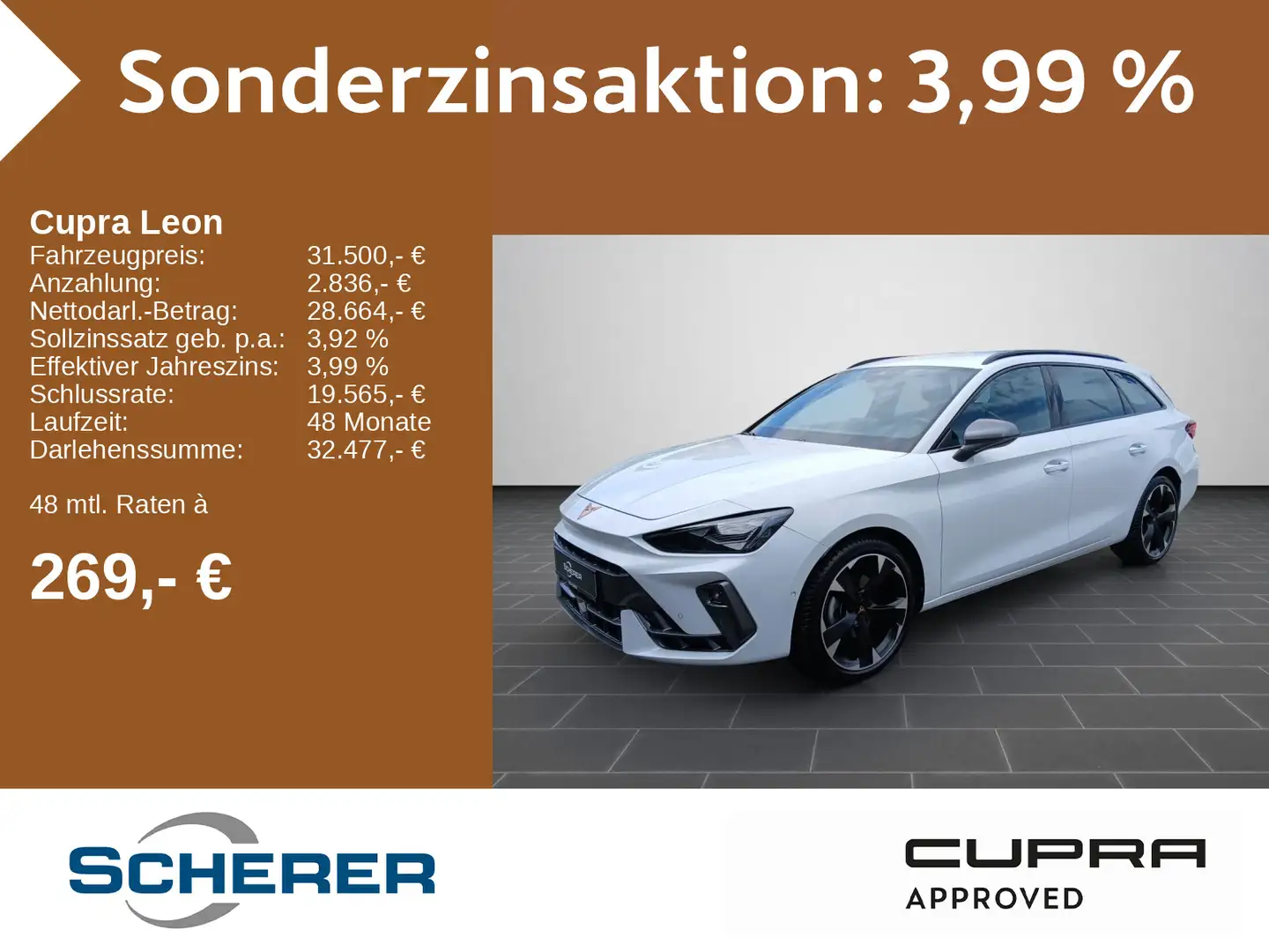 CUPRA Leon Sportstourer 1.5 eTSI DSG NEUES MODELL NAVI Wit - 1