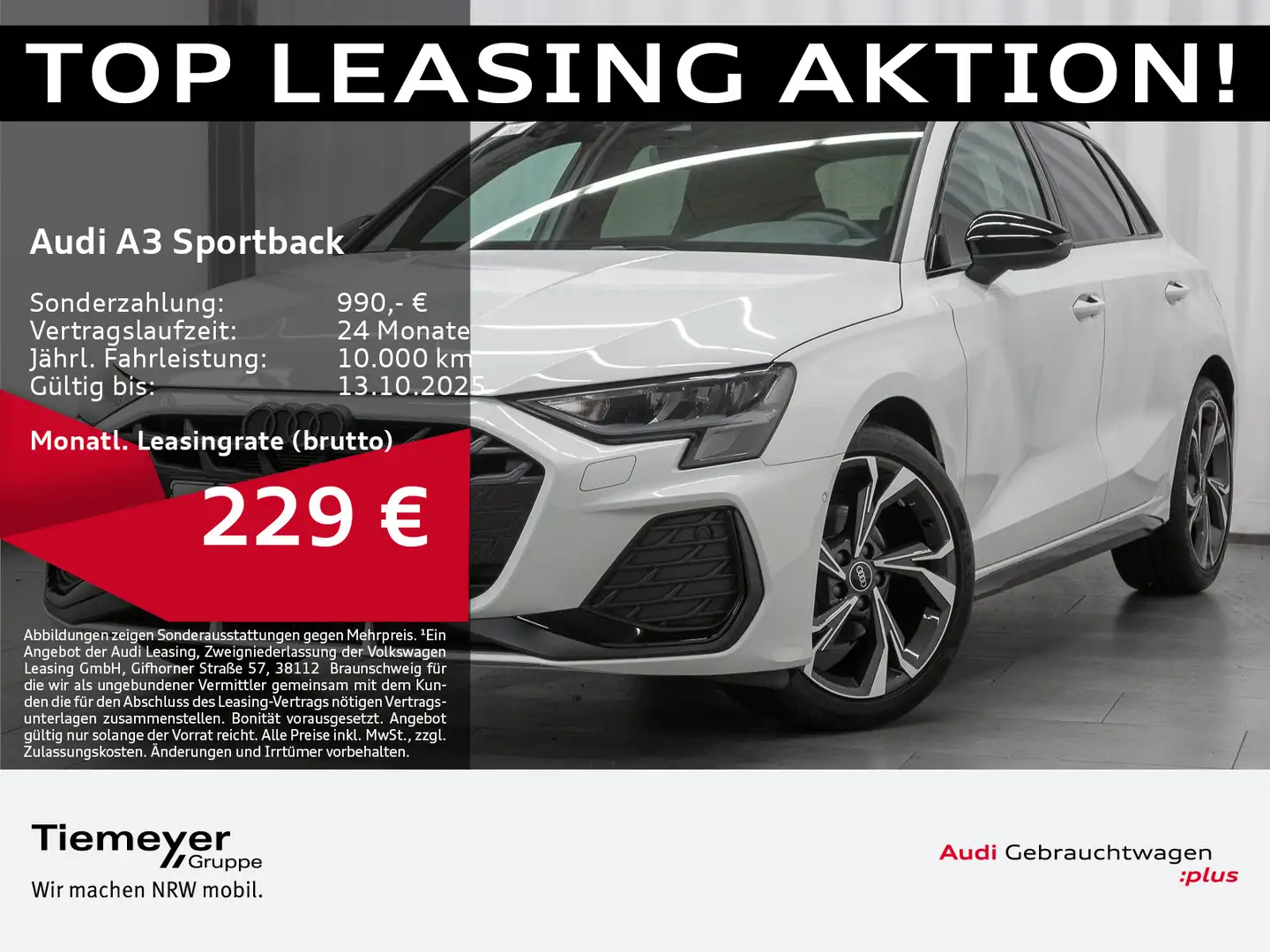 Audi A3 30 TFSI 2x S LINE LM18 SONOS KAMERA Weiß - 1