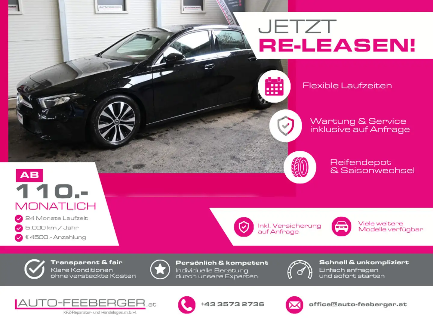 Mercedes-Benz A 200 d Style 4Matic; LED, Sitzhzg, R-Kamera, Tempomat Schwarz - 1