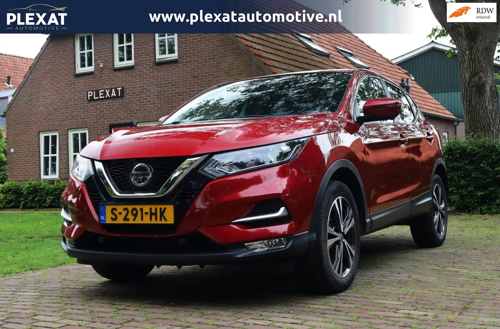 Nissan Qashqai 1.6 N-Connecta 163PK | Facelift | Navigatie | Came Rood - 1