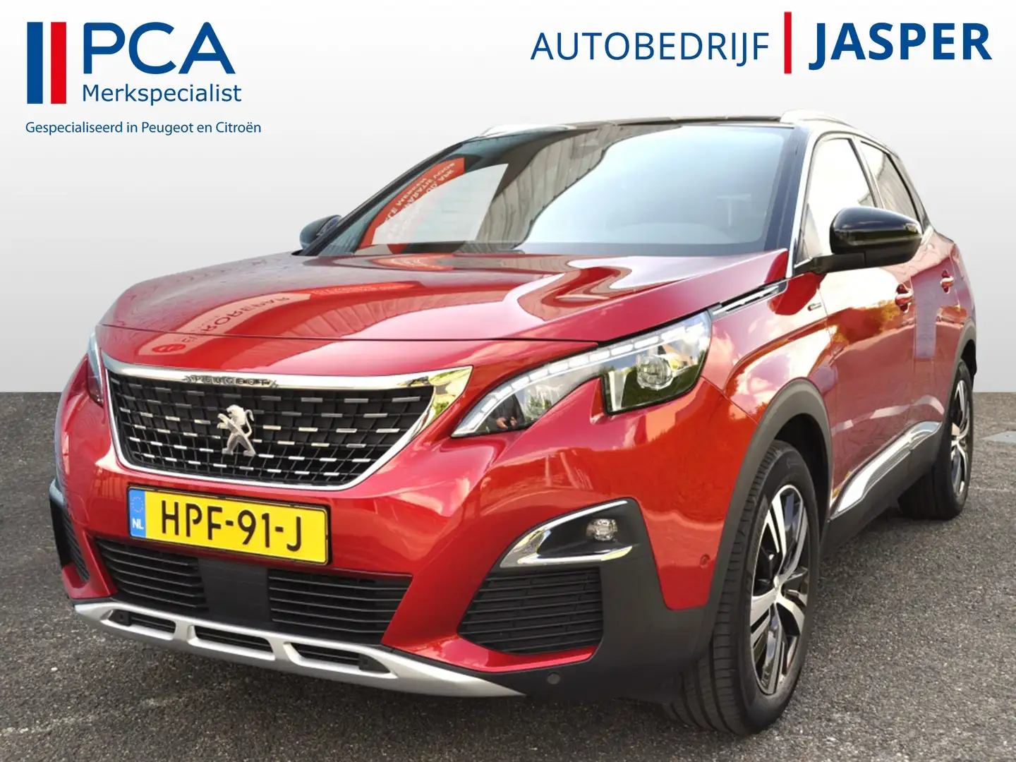 Peugeot 3008 1.2 GT Autom keyless LED trekh pdc v+a en camera Rouge - 1