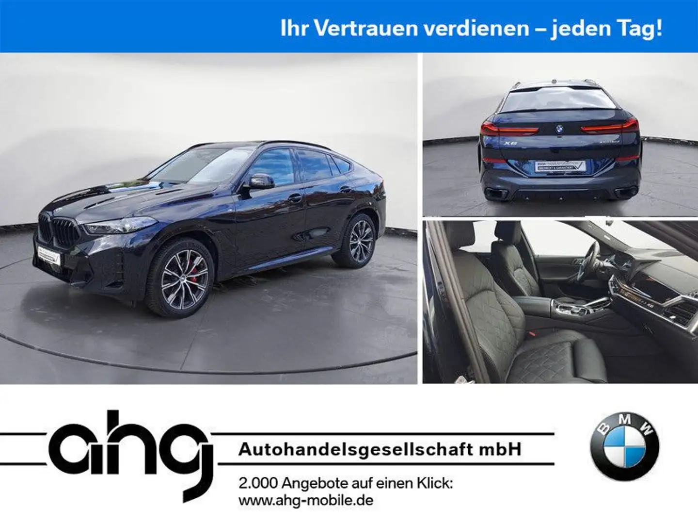 BMW X6 xDrive30d M Sportpaket Pro AHK Standheizung A Schwarz - 1