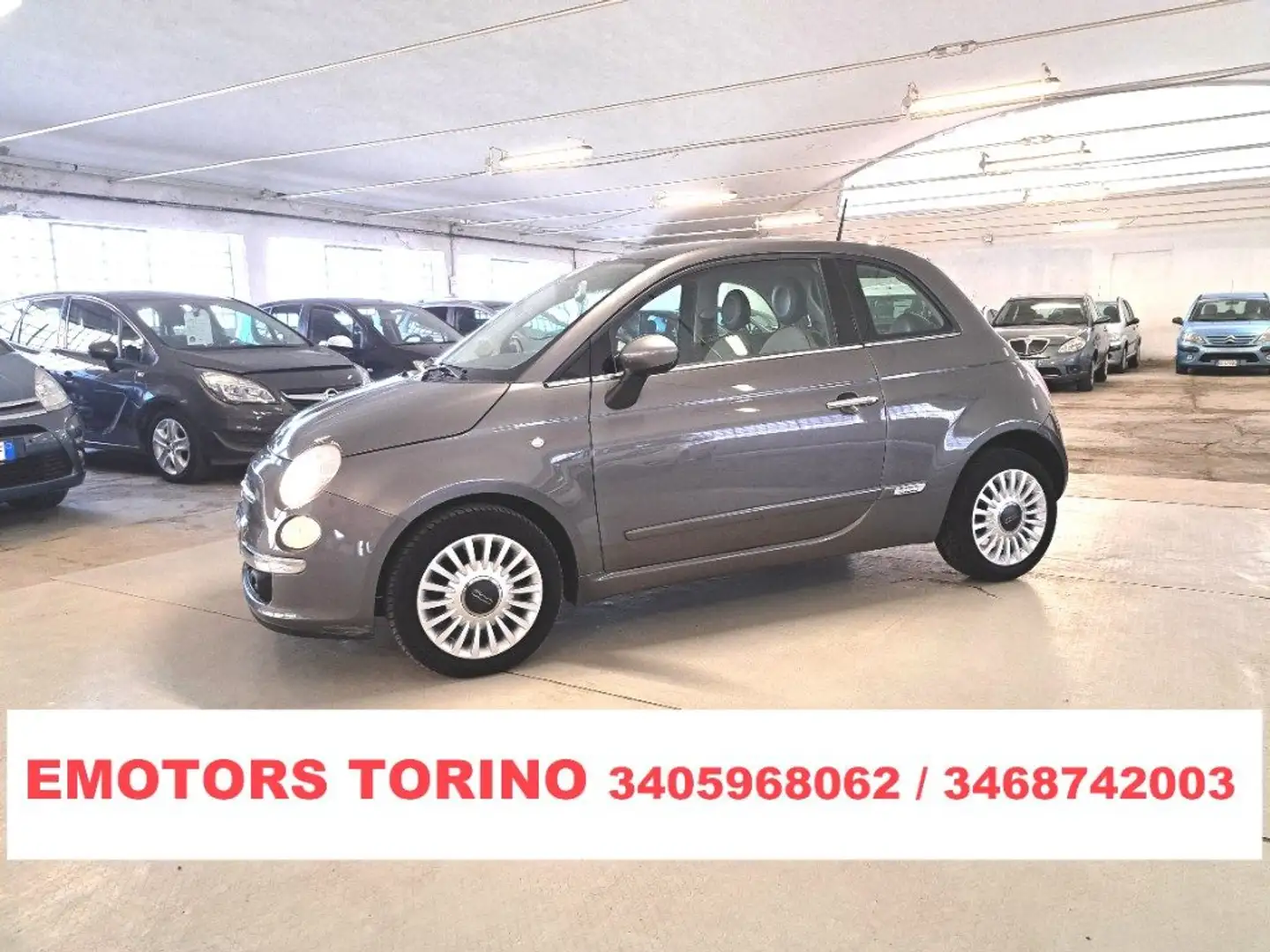 Fiat 500 1.3 Multijet 16V 75 CV Lounge Grijs - 2