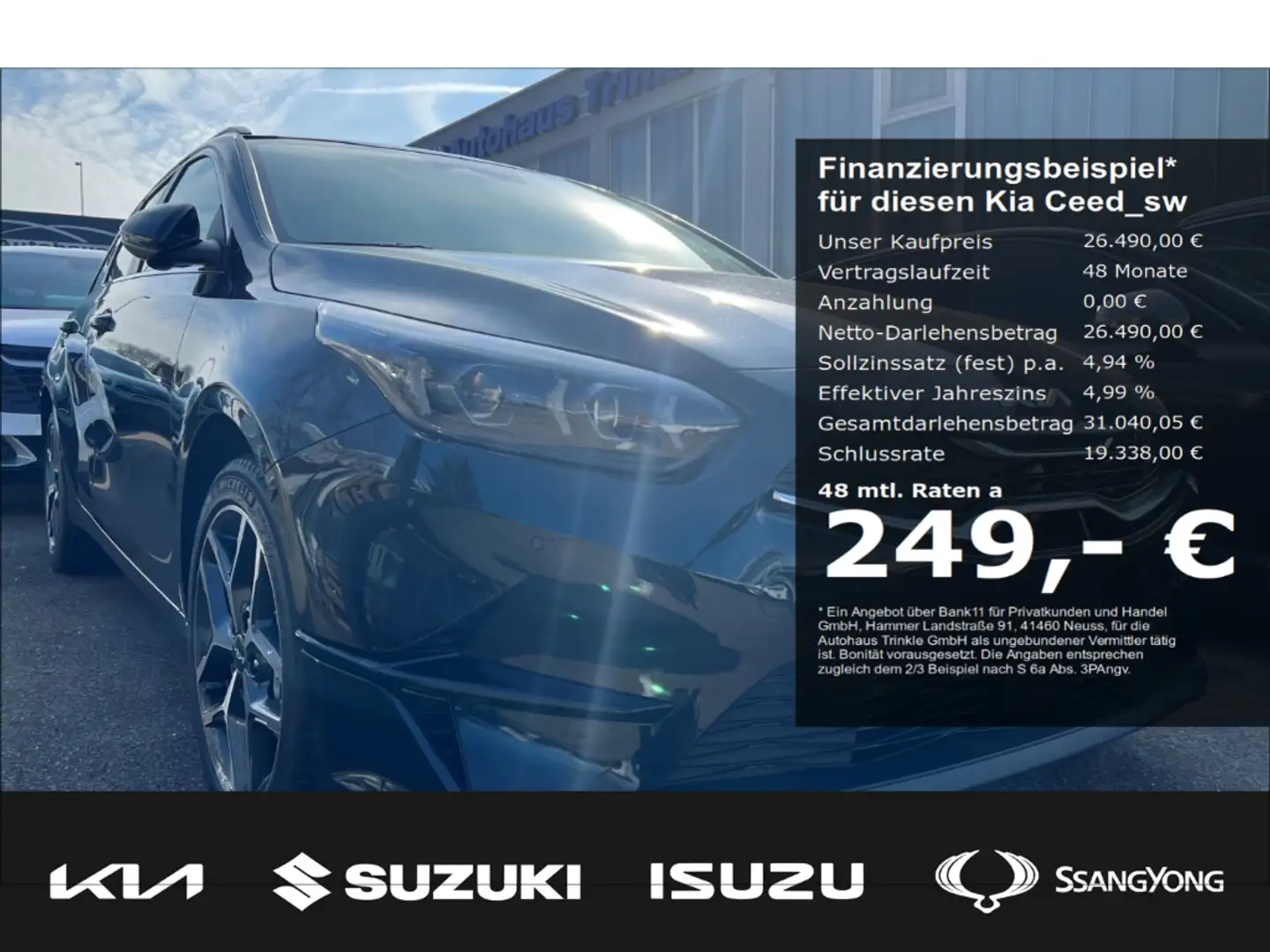 Kia Ceed SW / cee'd SW 1.5T 48V DCT 140 PS ULTIMATE STYLE Navi Klimasitze Schwarz - 1