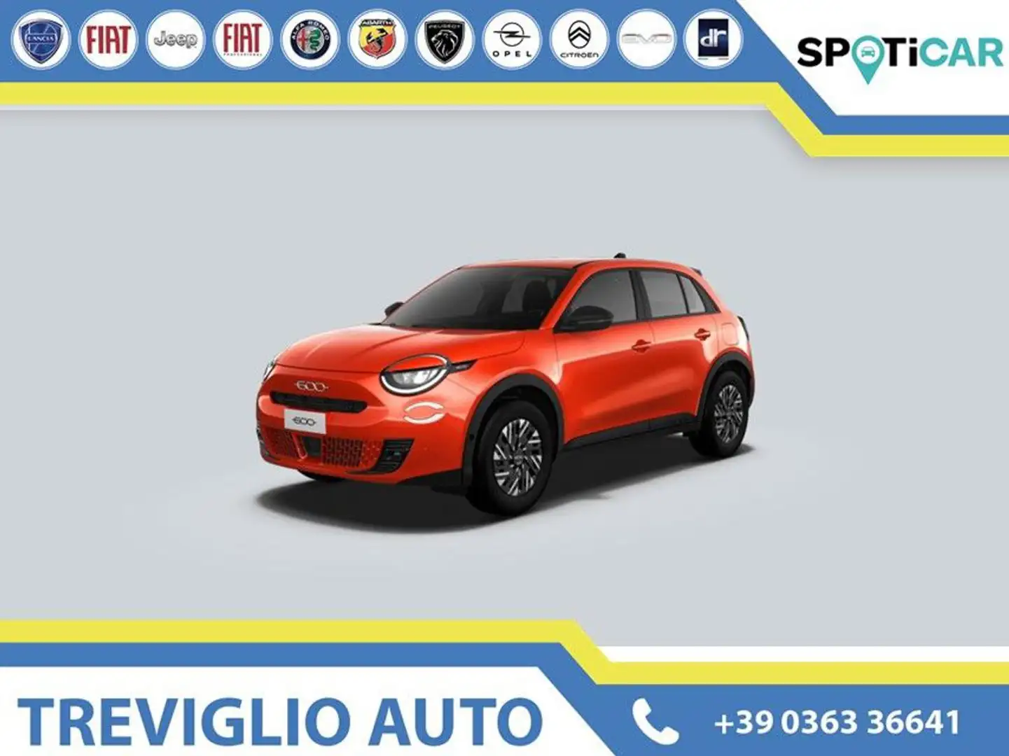 Fiat 600 Hybrid MHEV POP+ICON+BUSINESS+LA PRIMA II Arancione - 1