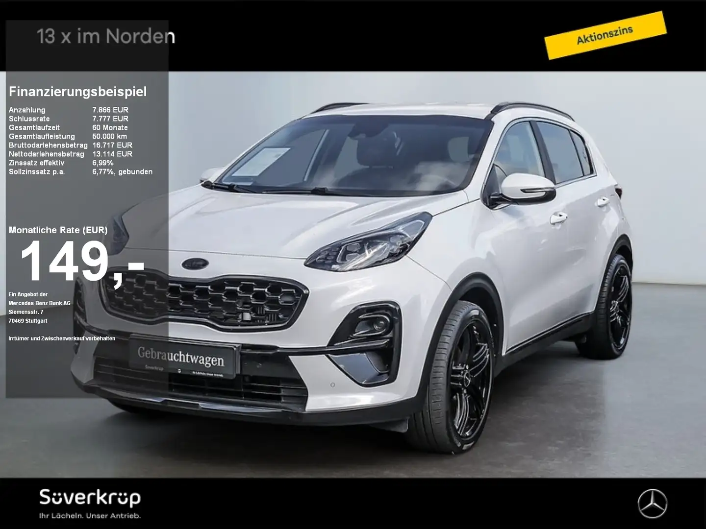 Kia Sportage Black Edition 4WD PREMIUM SPUR KAMERA Weiß - 1
