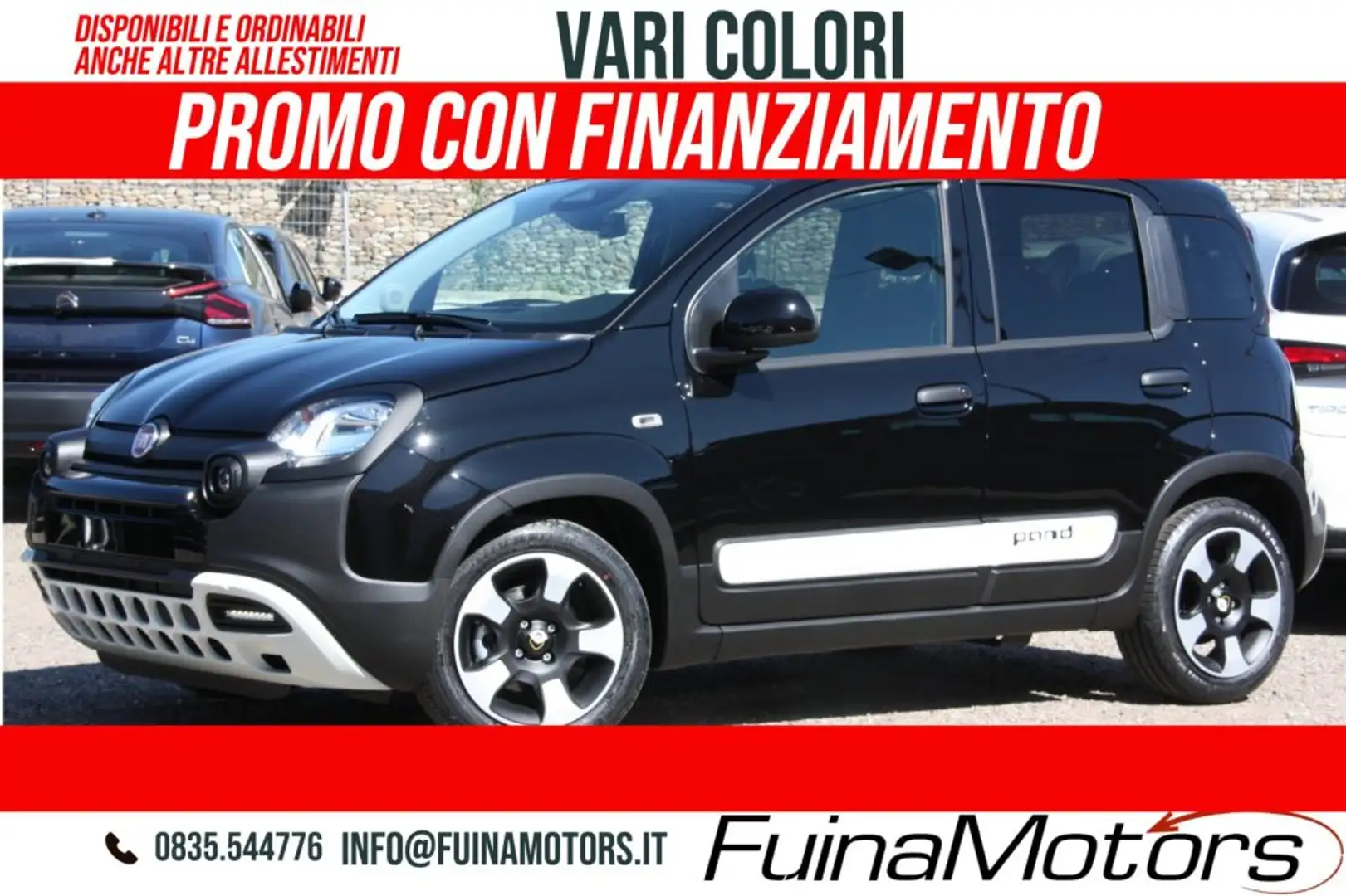 Fiat Panda 1.0 S&S Hybrid Pandina CROSS NUOVO Zwart - 1