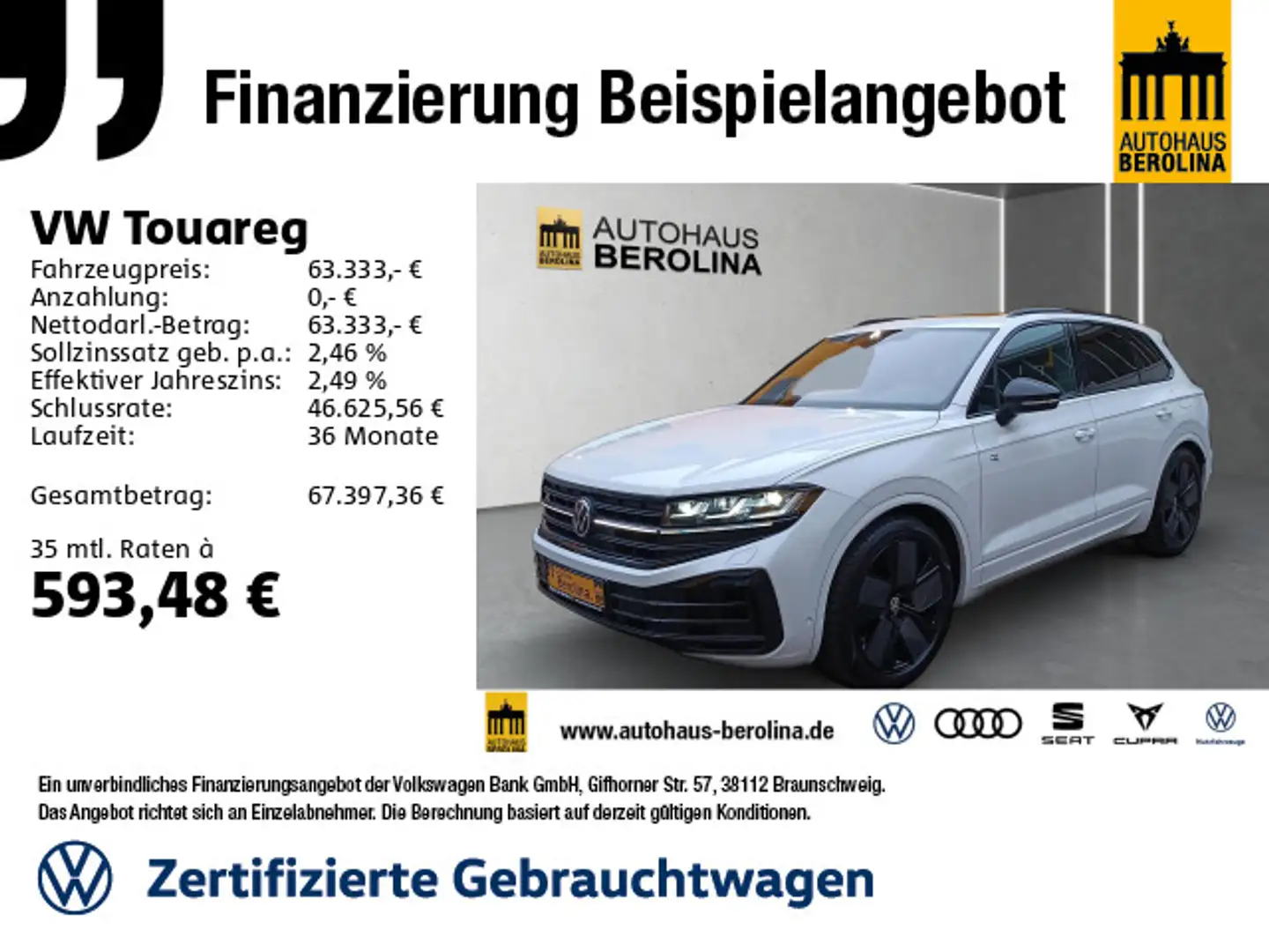 Volkswagen Touareg R eHybrid *PANO*IQ-MATRIX*IQ.DRIVE* Weiß - 1
