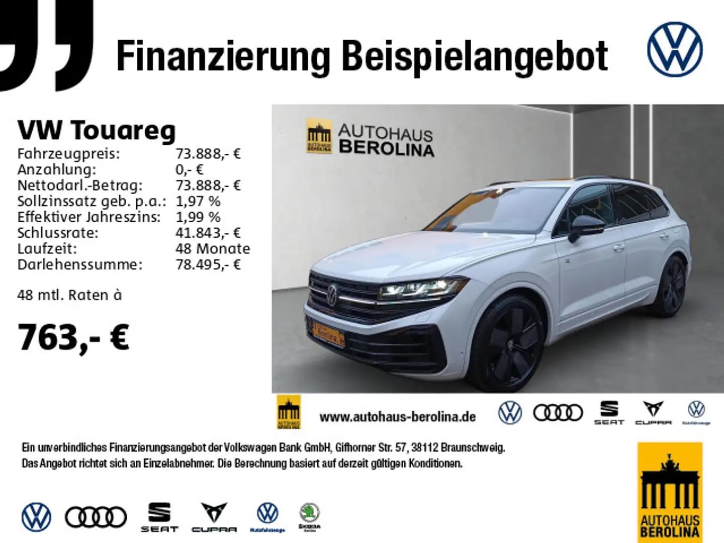 Volkswagen Touareg R eHybrid *PANO*IQ-MATRIX*IQ.DRIVE* Weiß - 1