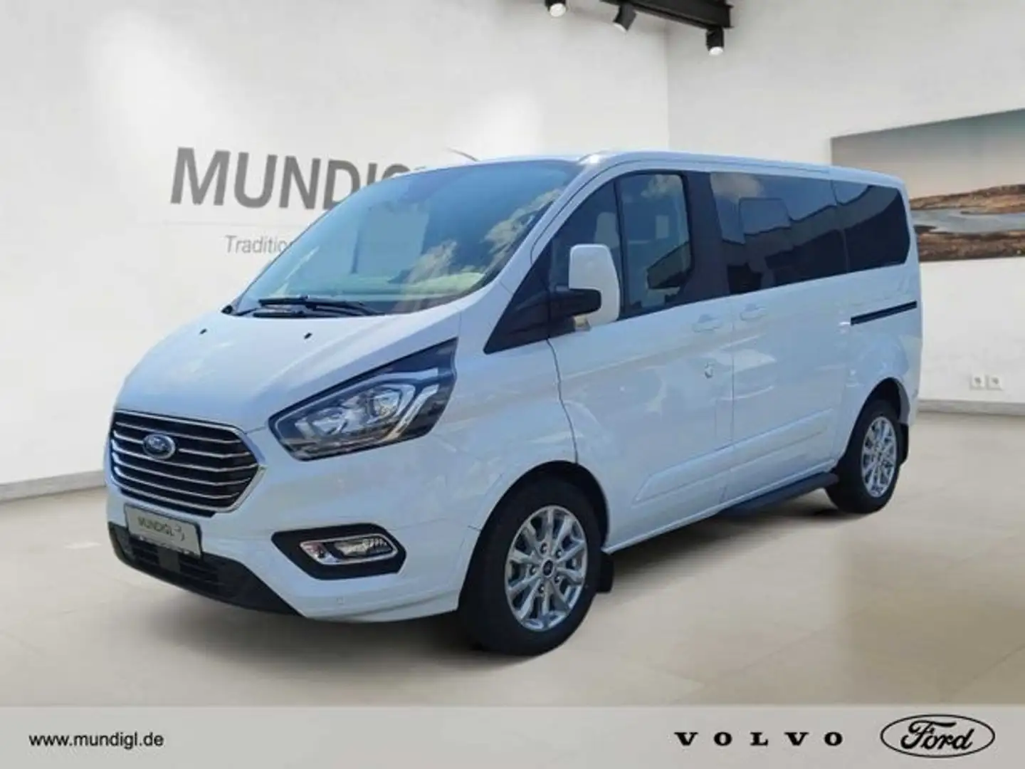 Ford Tourneo Custom 320 L1H1 Titanium 8-Sitz NAVI Klima PDC SHZ Blanc - 1