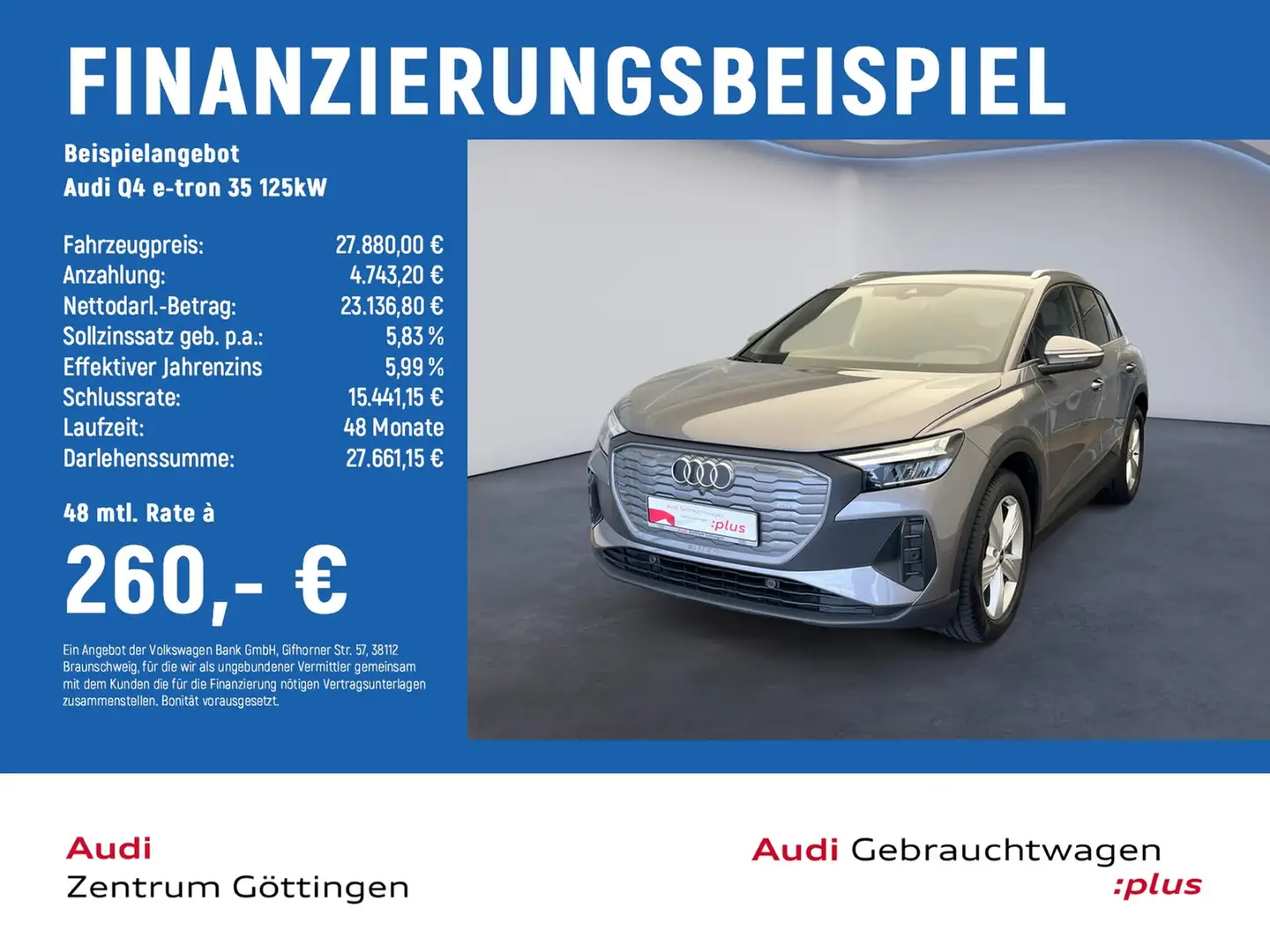 Audi Q4 e-tron 35 125kW +SOUND+KOMFORT+NAVI+SHZ+KLIMA Grau - 2