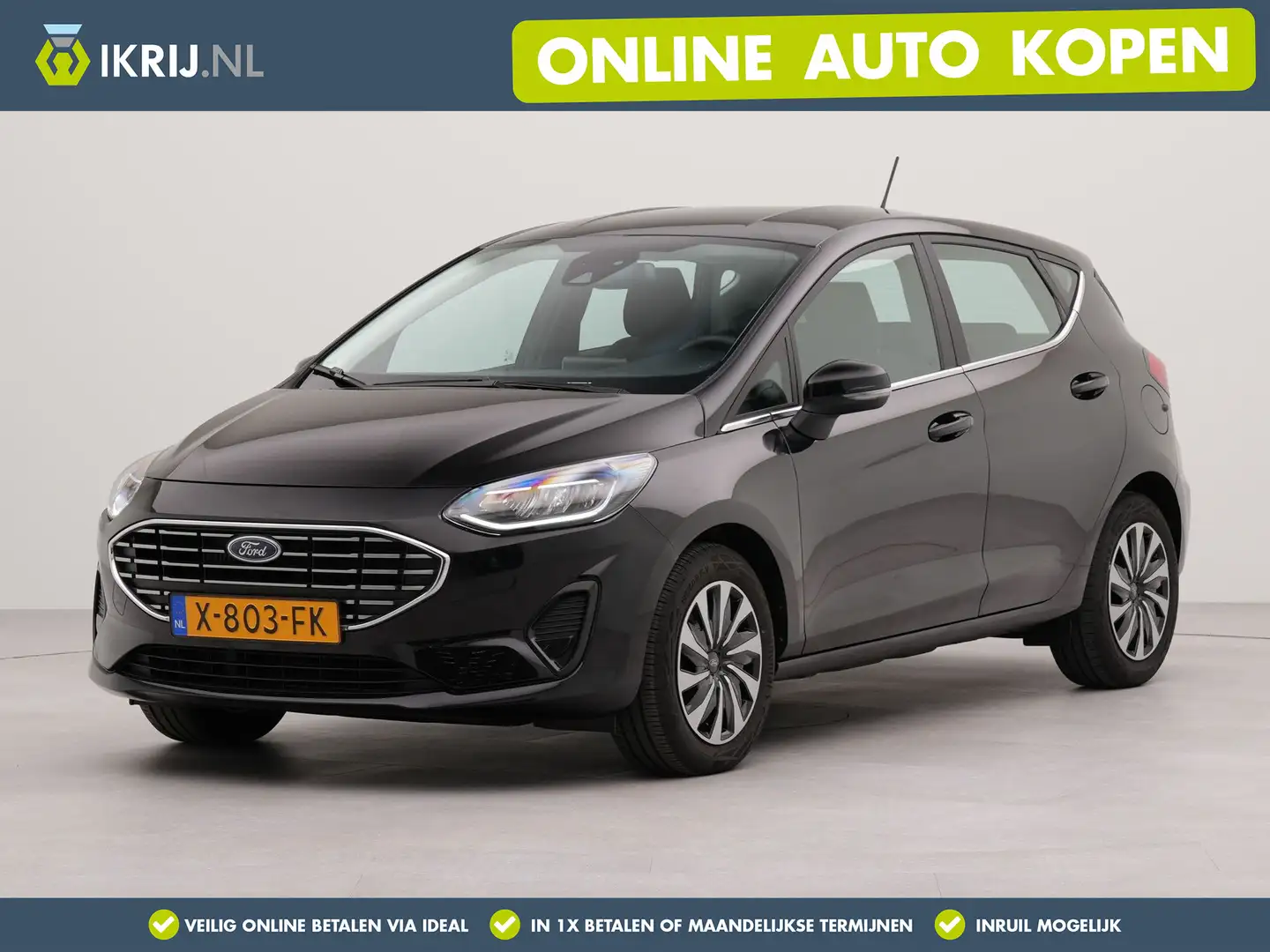 Ford Fiesta 1.0 EcoBoost Hybrid Titanium | Appconnect | Blueto Zwart - 1