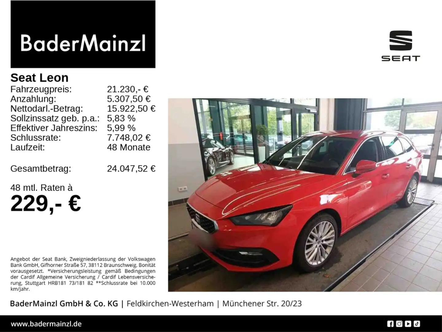 SEAT Leon ST 1.5 eTSI DSG XCELLENCE Carplay AHK Virt. Rot - 1