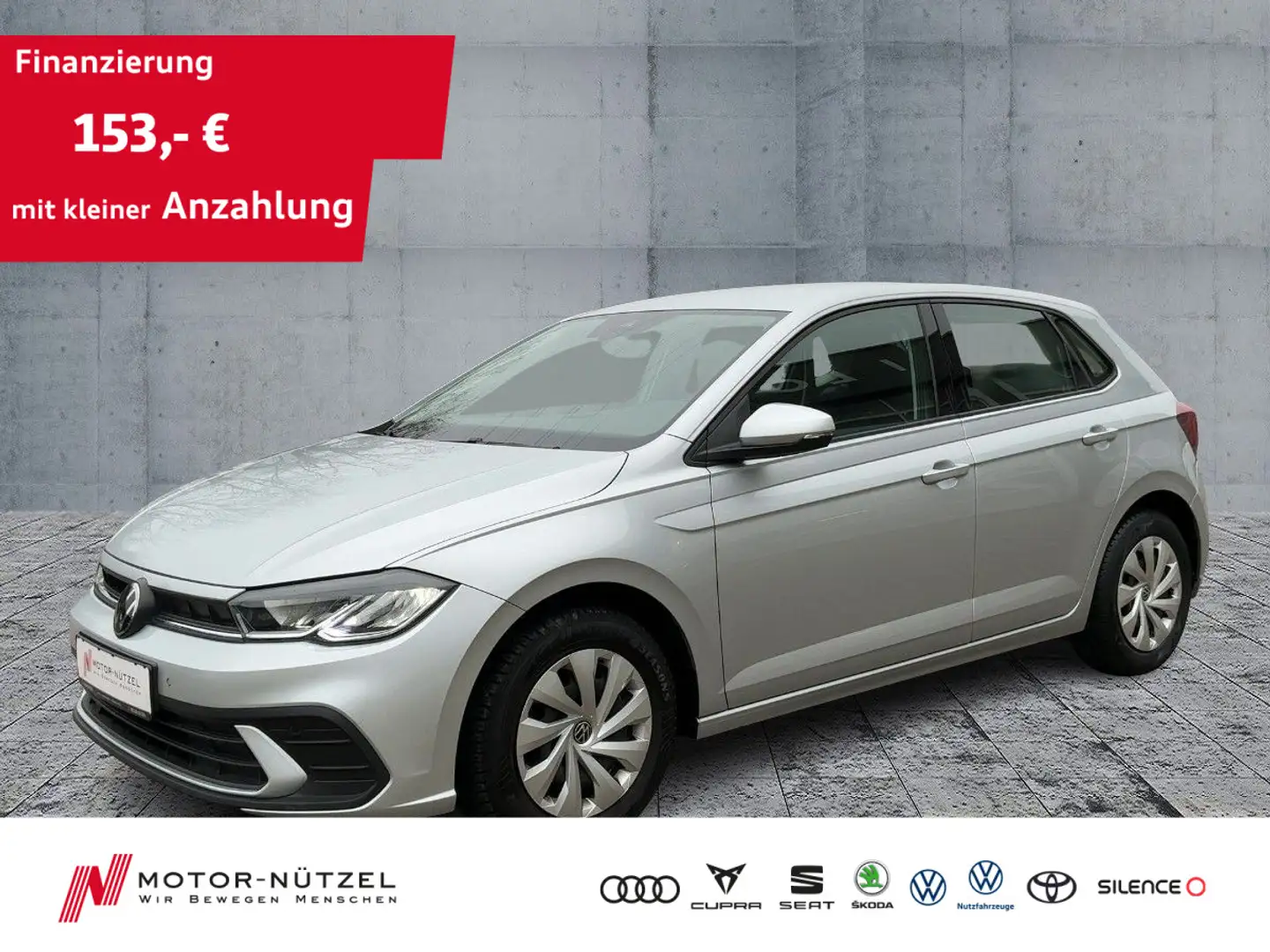 Volkswagen Polo 1.0 LIFE LED+NAVI+APP+BT+DAB+GRA+SHZ+PDC+VC Silber - 1