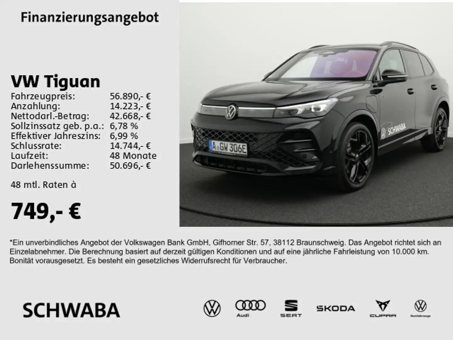 Volkswagen Tiguan R-Line 1.5eHybrid BlackStyle*HdUp*AHK*20" Black - 1