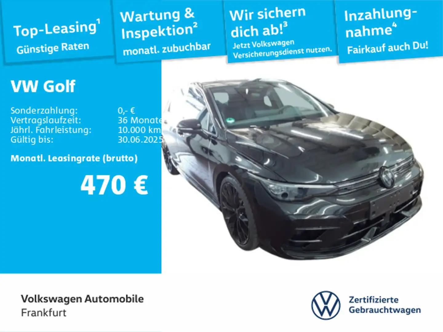 Volkswagen Golf VIII 2.0 FSI DSG R Black Edition 4Motion  N Schwarz - 1