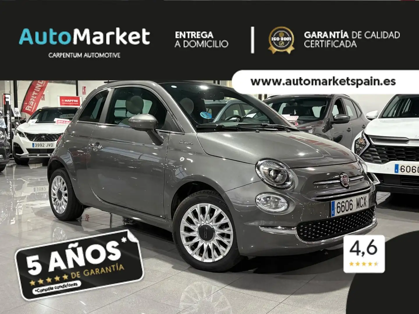 Fiat 500 DOLCEVITA 1.0 HYBRID Gris - 2